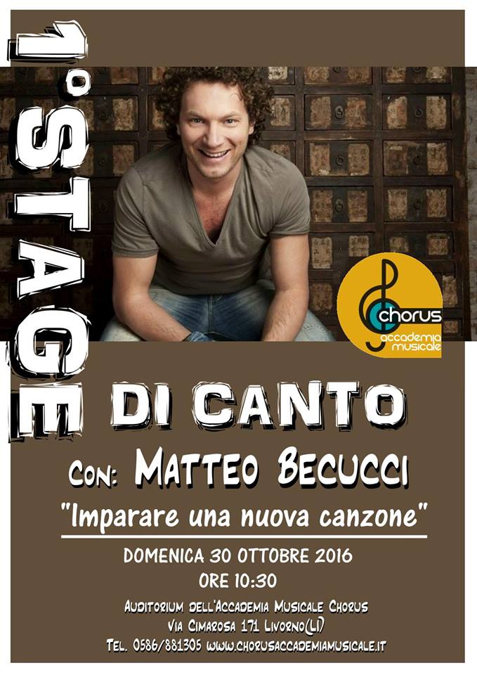 Seminario di canto con Matteo Becucci