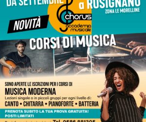 Dal 1° settembre i corsi di musica Chorus anche a Rosignano !!!